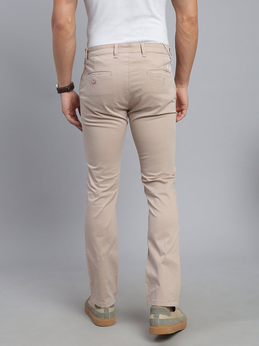 Dusty Pink Comfort Slim Fit Chinos Paint
