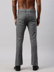 Gray Raw Wash Bootcut Jeans