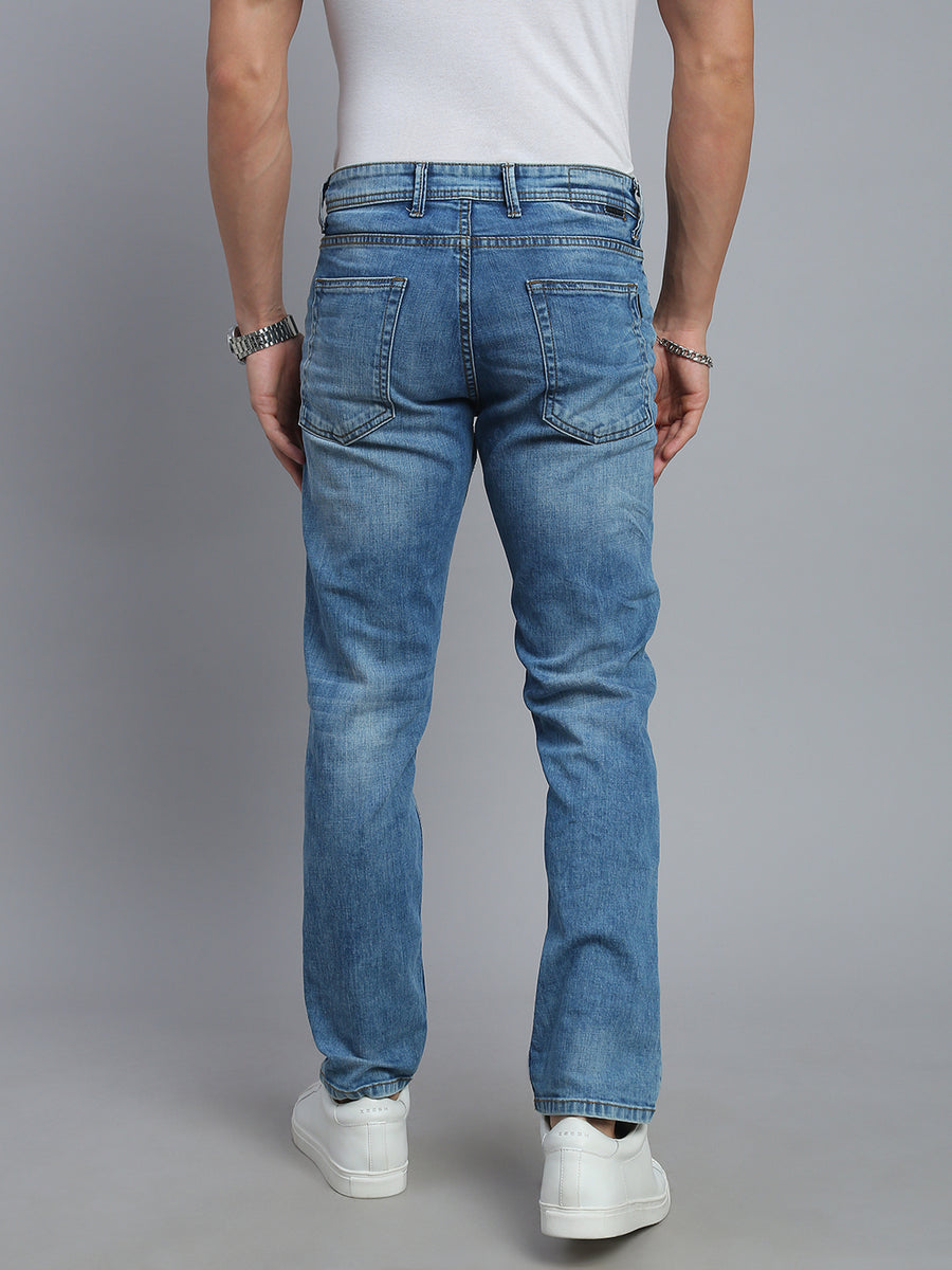 Mild Blue Comfort Fit Stretchable Jeans