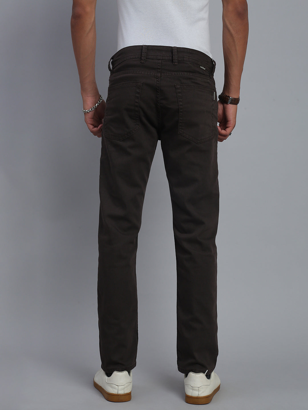 Brown Comfort Slim Fit Stretchable Jeans