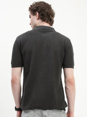 Polo See Through Dark Gray Cotton T-Shirt