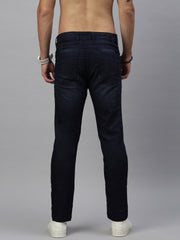 Vintage Dark Blue Straight Stretchable Jeans