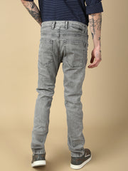 Light Gray Slim Fit Stretchable Jeans