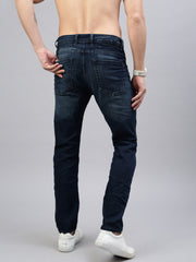 Vintage Yellow Blue Straight Stretchable Jeans