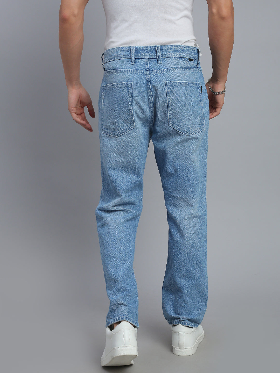 Sky Blue Straight Fit Jeans