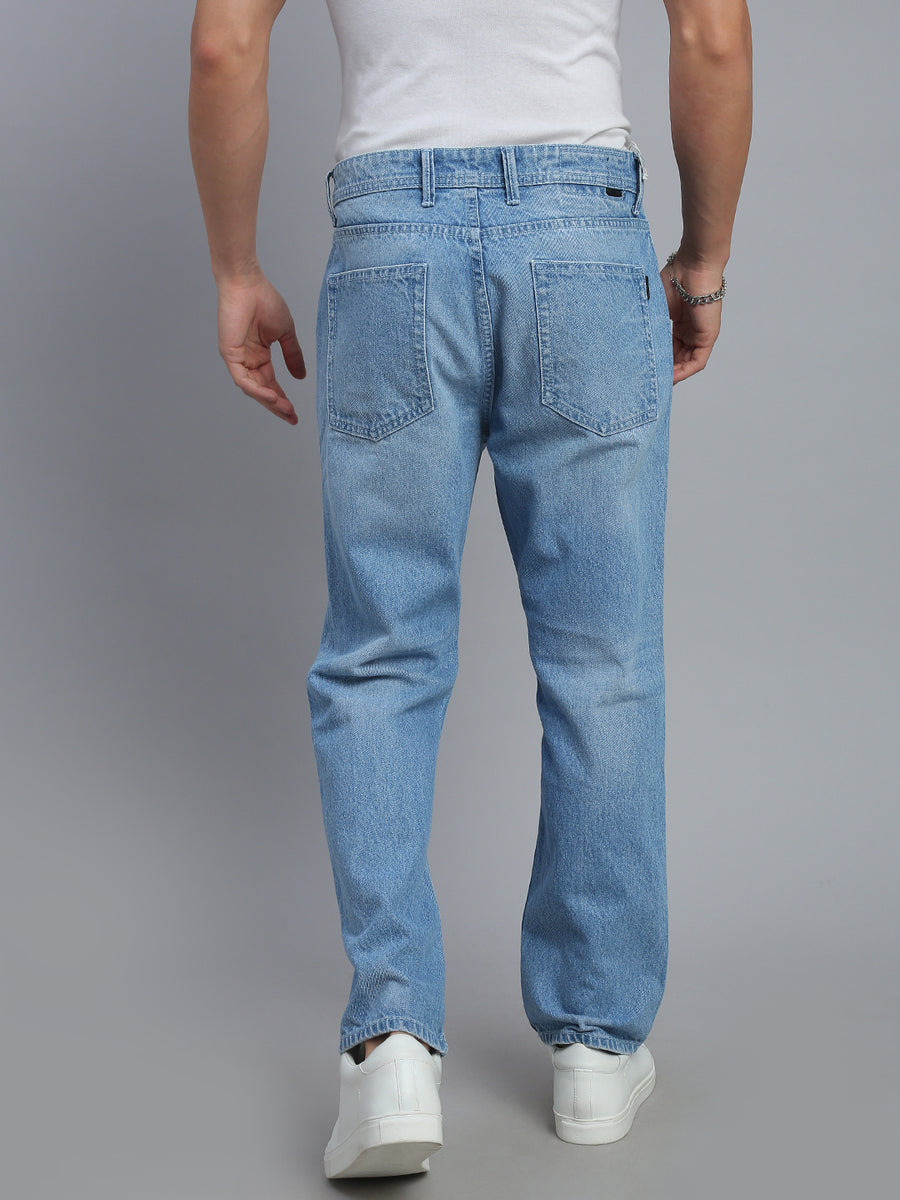 Sky Blue Straight Fit Jeans