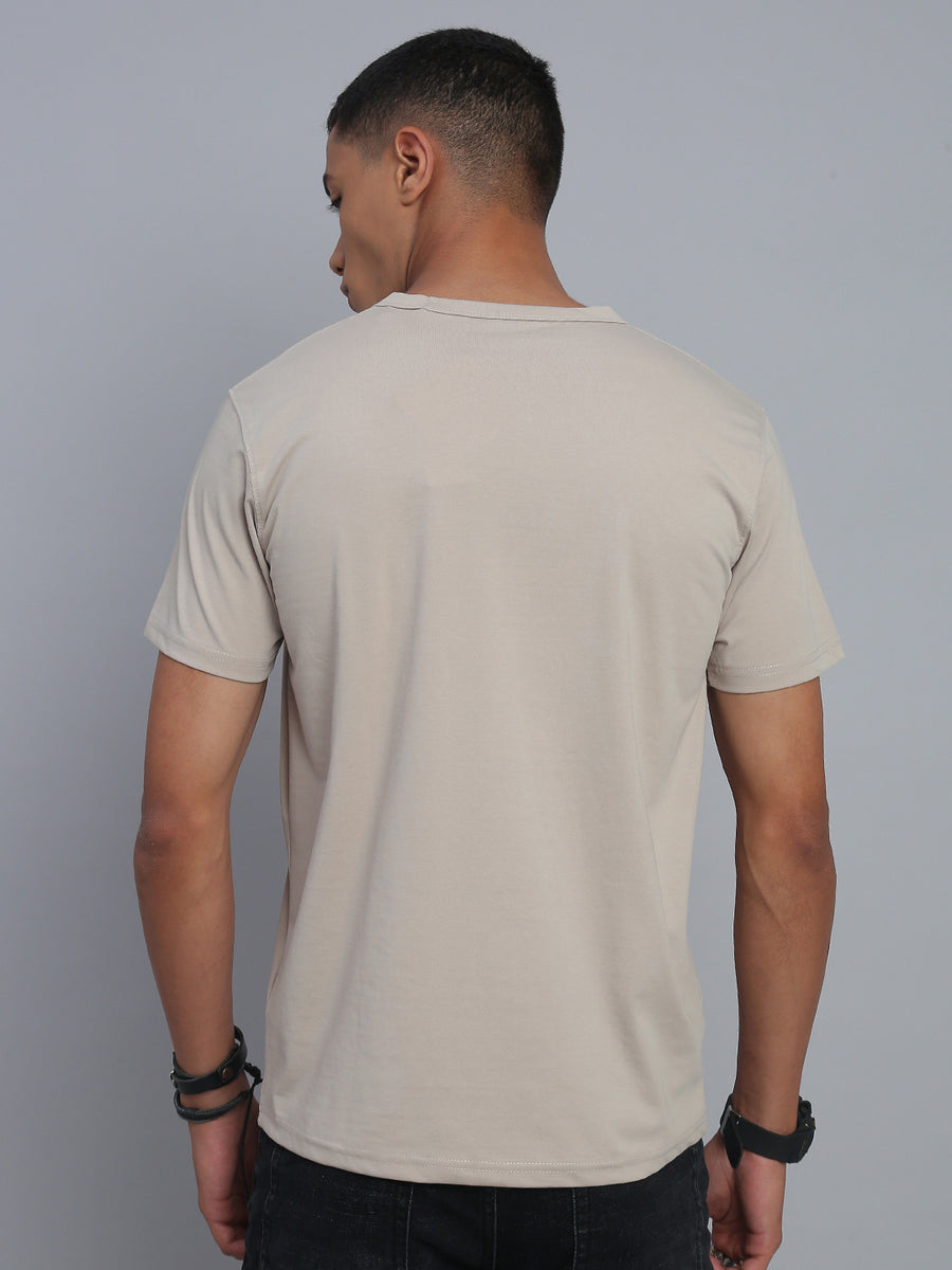 Beige Polo Cotton T-Shirt