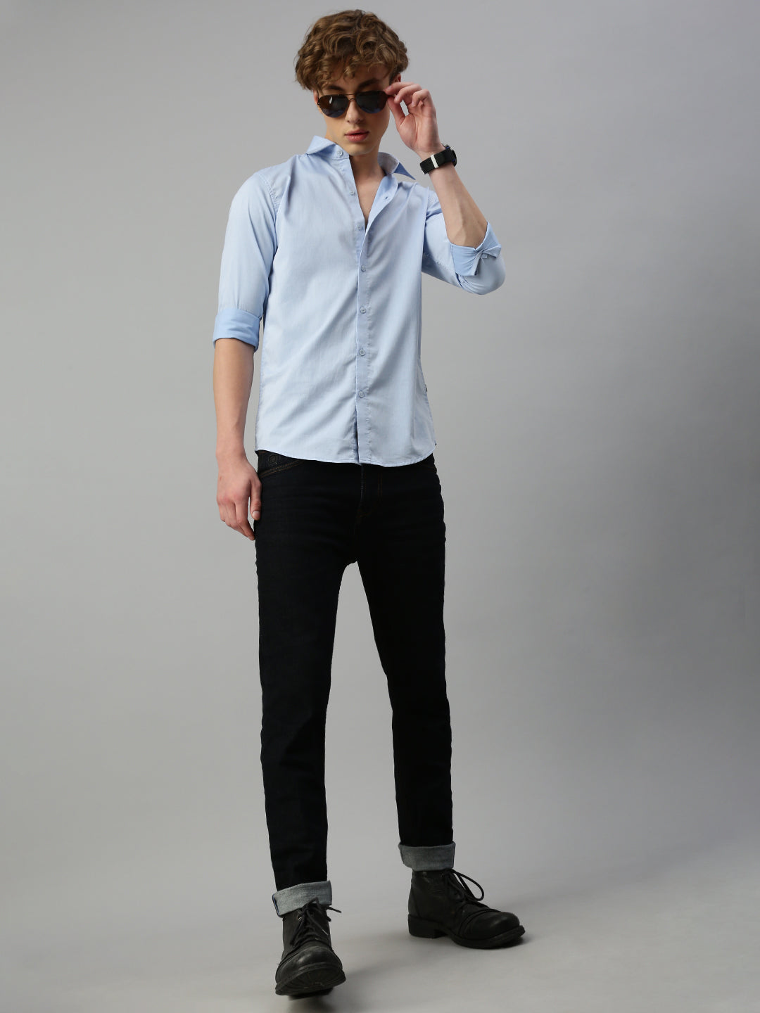 Raw Dark Blue Slim Straight Fit Stretchable Jeans