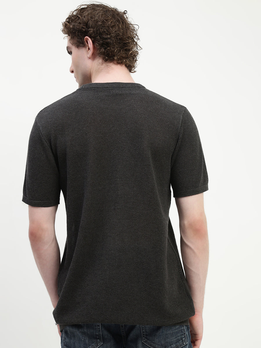Polo See Through Black Cotton T-Shirt