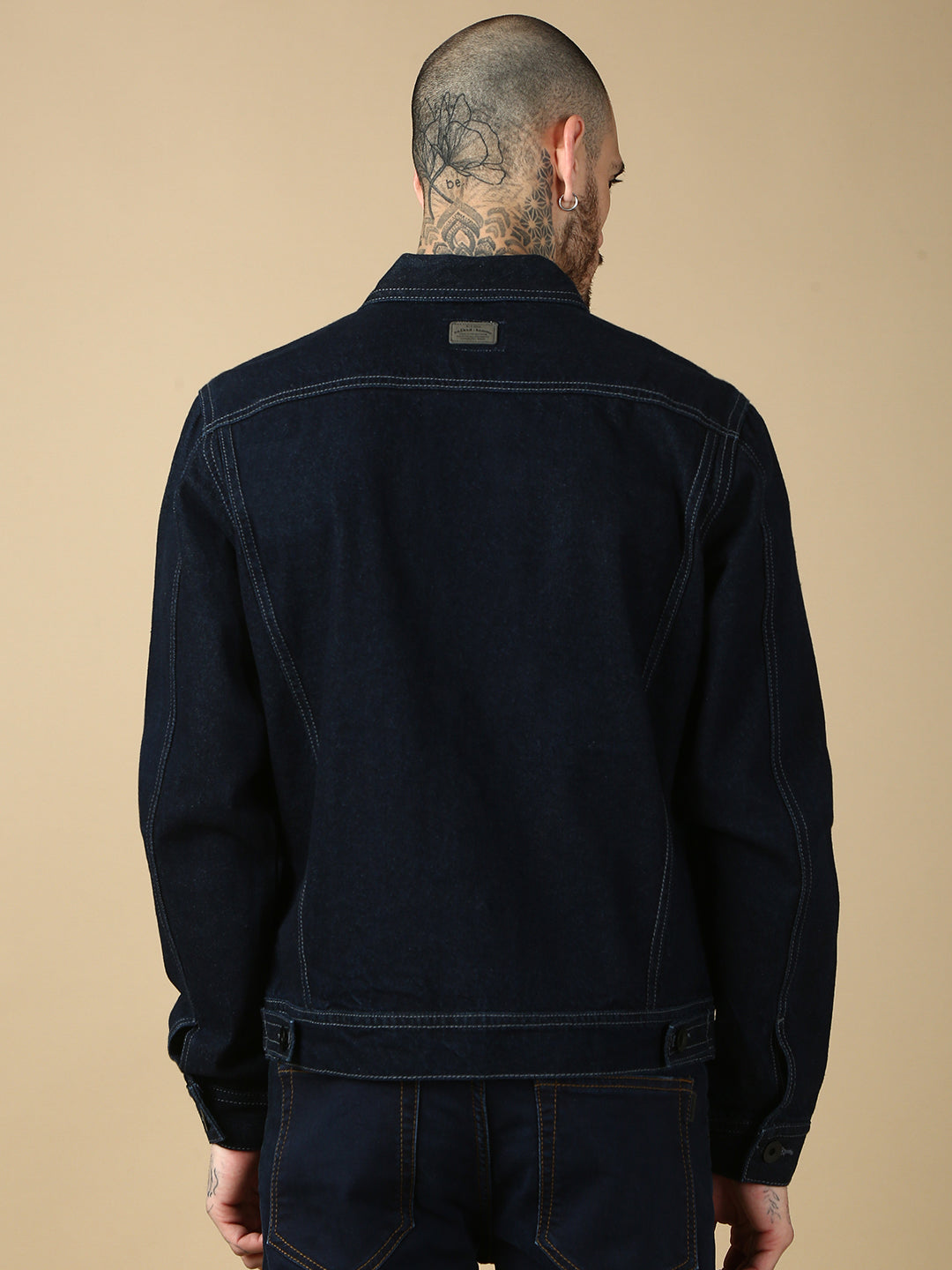 Dark Blue Slim Fit Denim Jacket