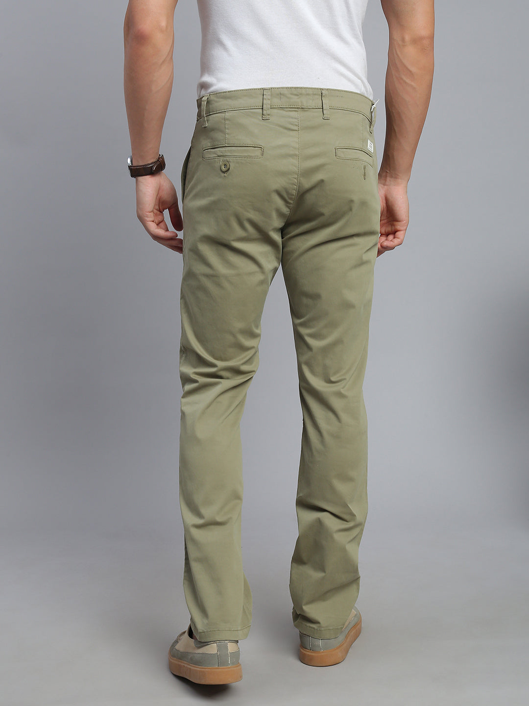 Sage Green Comfort Slim Fit Chinos Paint