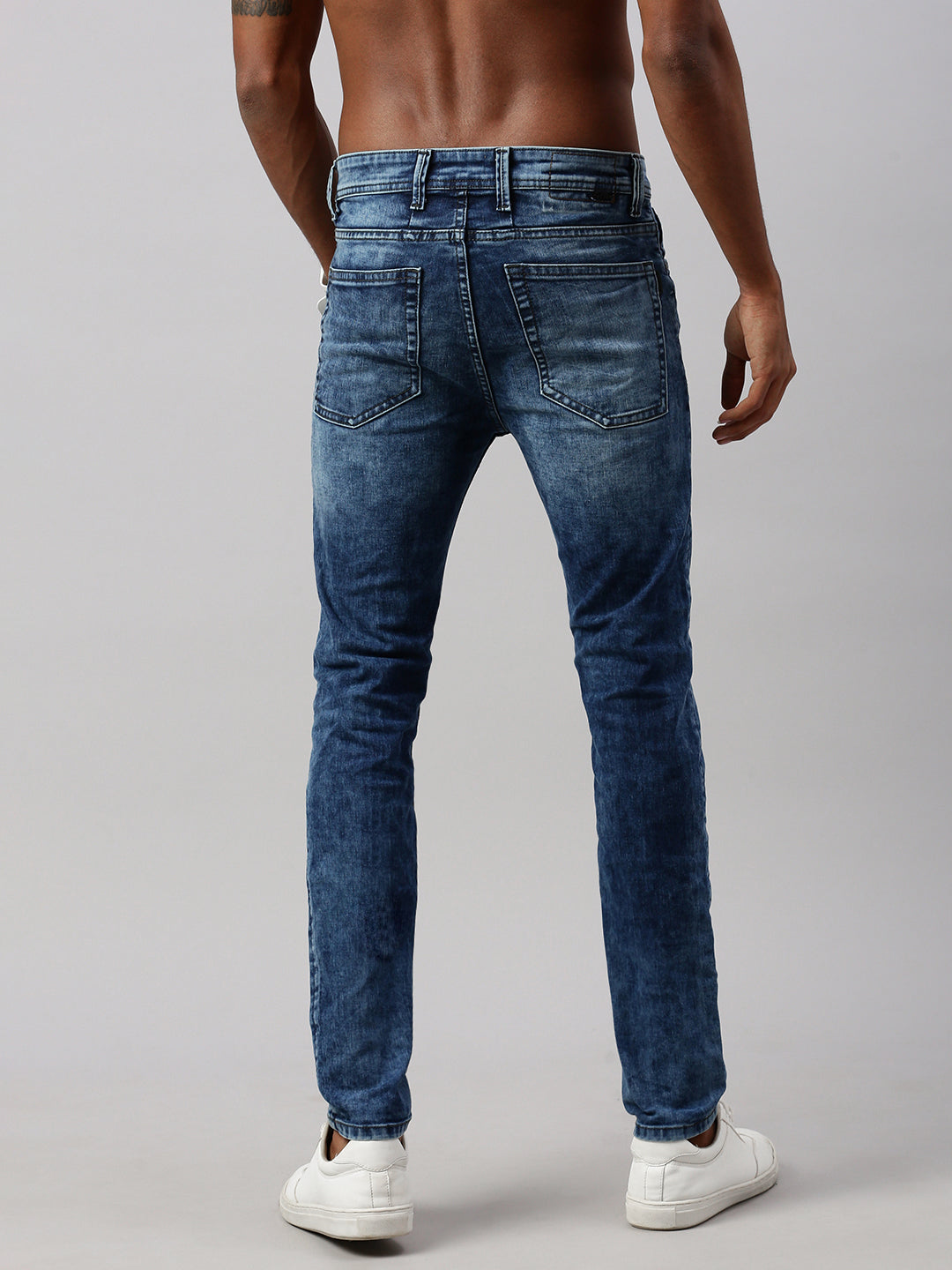 Blue Vintage Slim Fit Stretchable Jeans