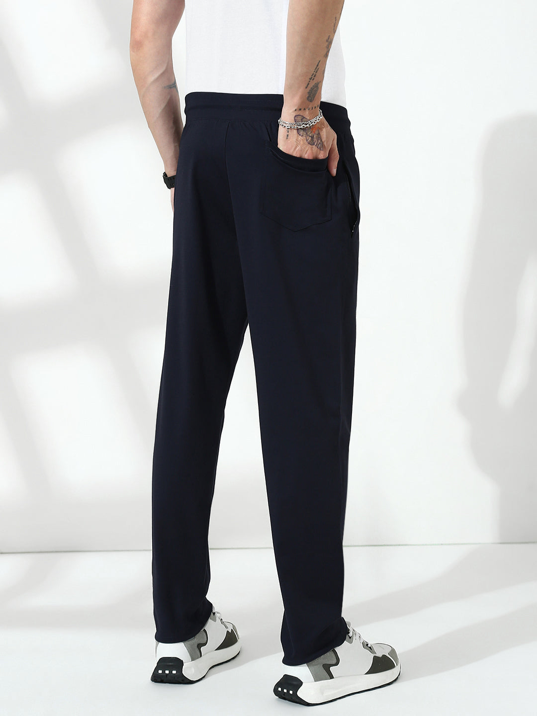 Navy Blue Cross Pocket Regular Fit Lower