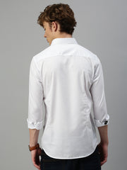 White Herringbone Shirt Without Pocket