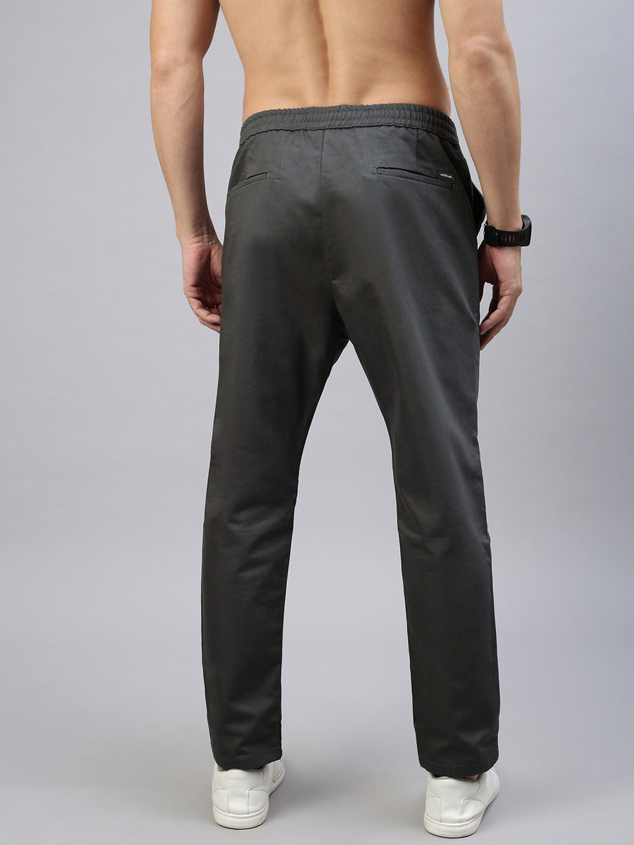 Gray Slim Fit Men’s Cotton Pants