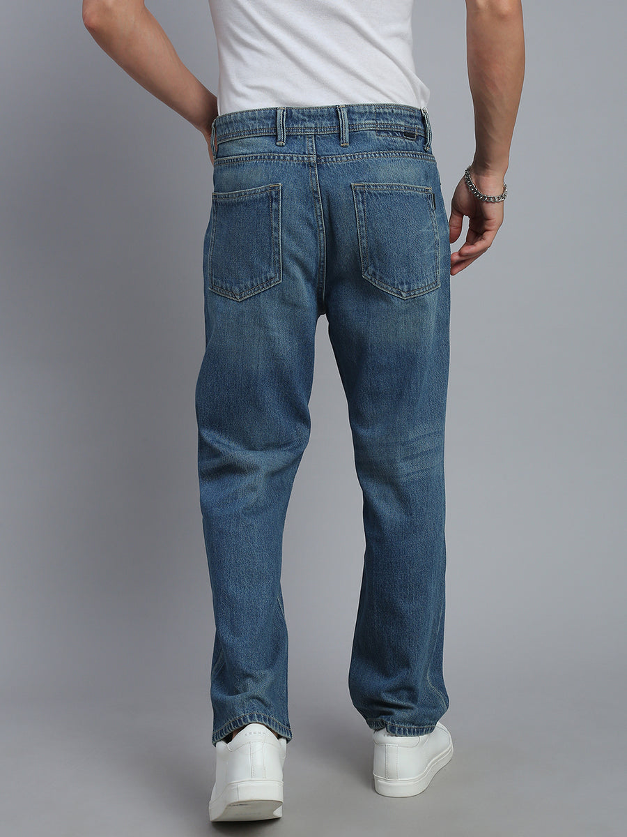 Blue Vintage Straight Fit Jeans