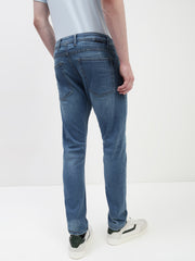 Vintage Light Blue Trapped Fit Stretchable Jeans