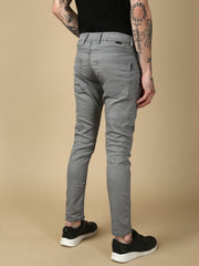 Gray Slim Fit Stretchable Jeans