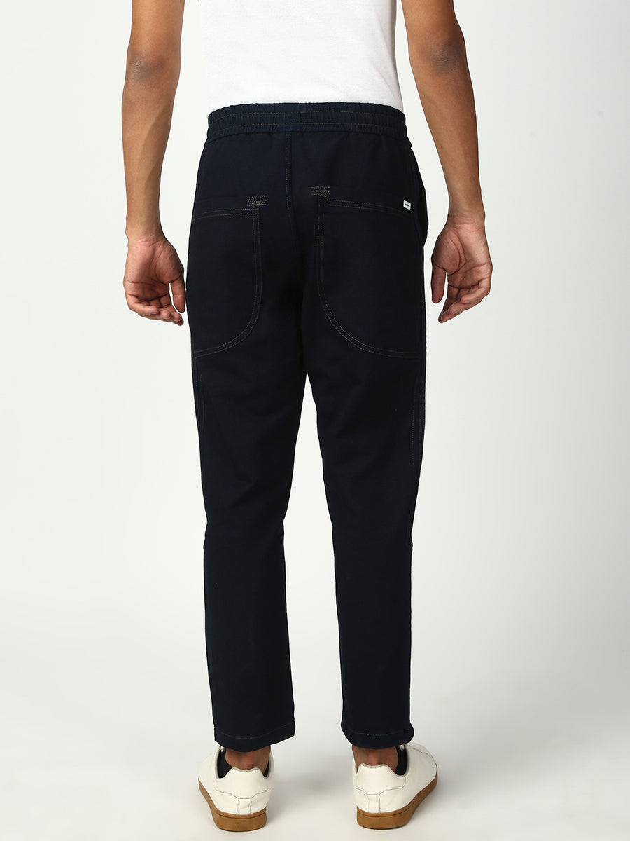Blue Anti Fit Stretchable Jogger
