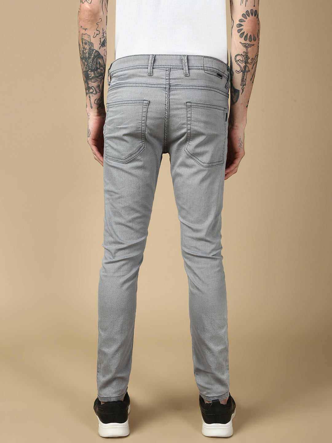 Mild Gray Slim Fit Stretchable Jeans