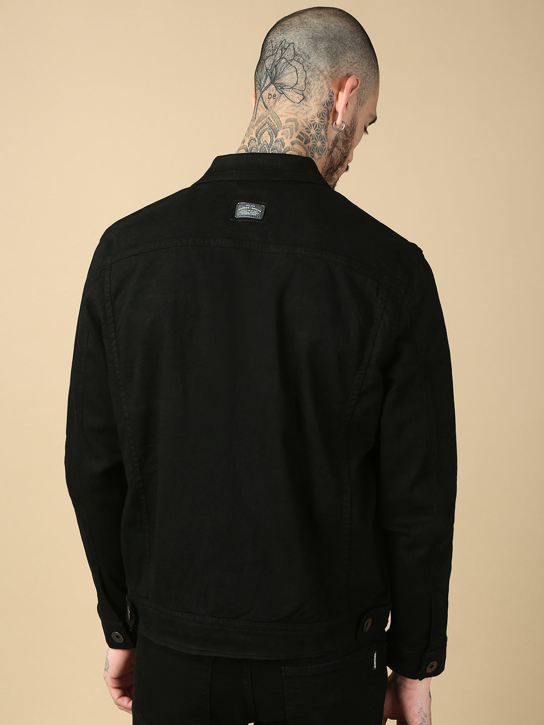 Black Over Dyeing Slim Fit Jacket