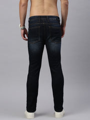 Vintage Dark Blue Straight Stretchable Jeans