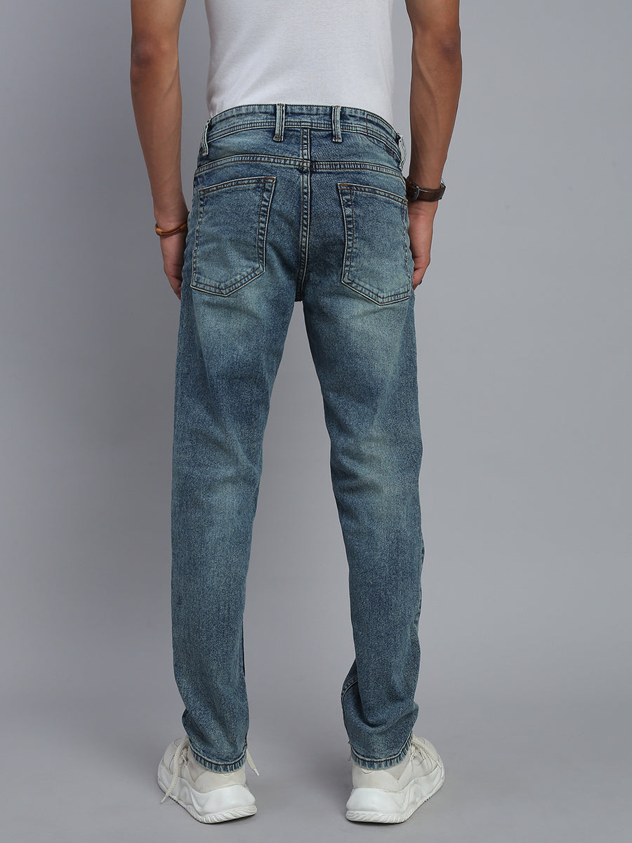 Mild Blue Vintage Regular Straight Fit Stretchable Jeans