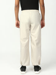 Cream Parachute Cotton Pant