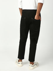 Black Anti Fit Stretchable Jogger