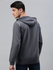 Gray Men's Hoodies With Full Zip