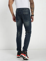 Vintage Blue Stretch Trapped Fit Jeans
