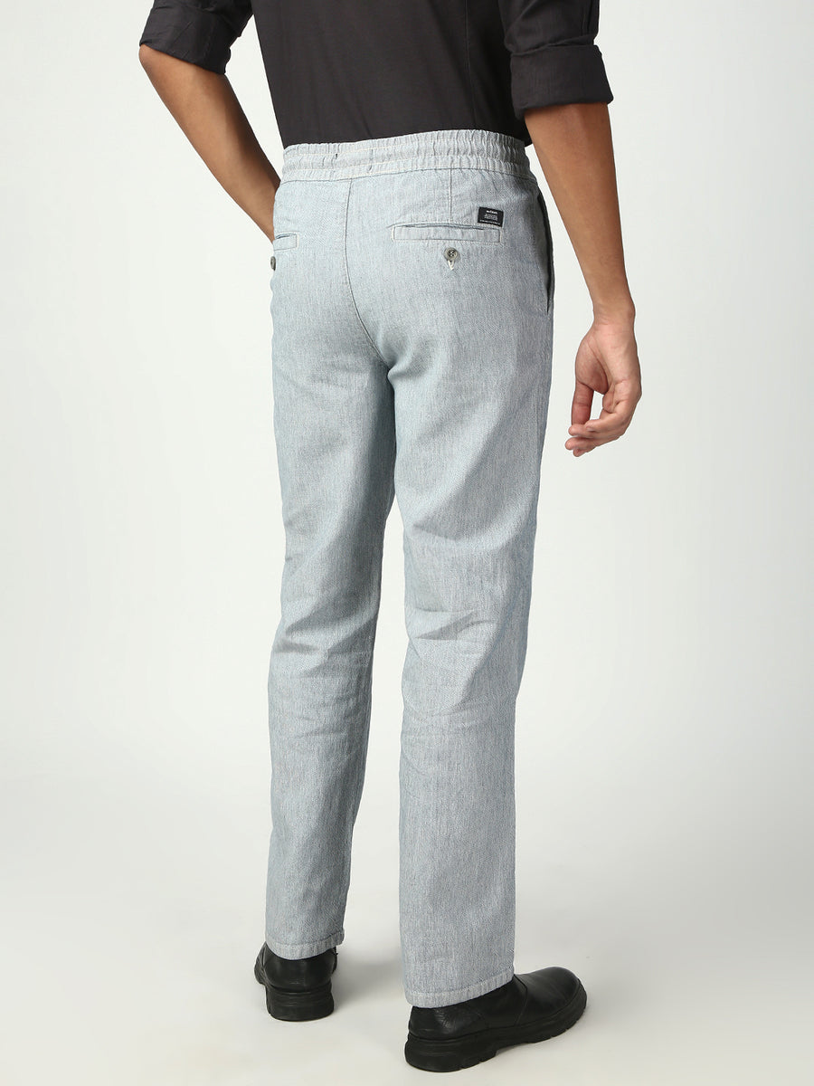 Gray Relax Fit Cross Pocket Cotton Pant