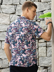 Printed Viscose Half Sleeve Shirt Without Pocket
