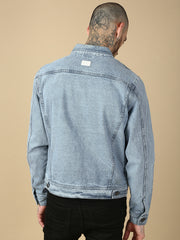 Light Blue Slim Fit Denim Jacket