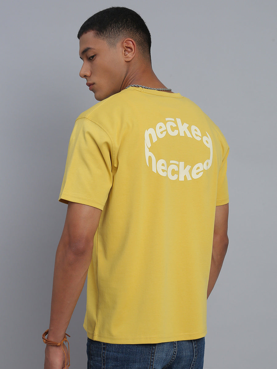Mustard Yellow Polo Cotton T-Shirt