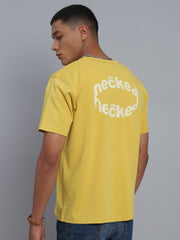 Mustard Yellow Polo Cotton T-Shirt