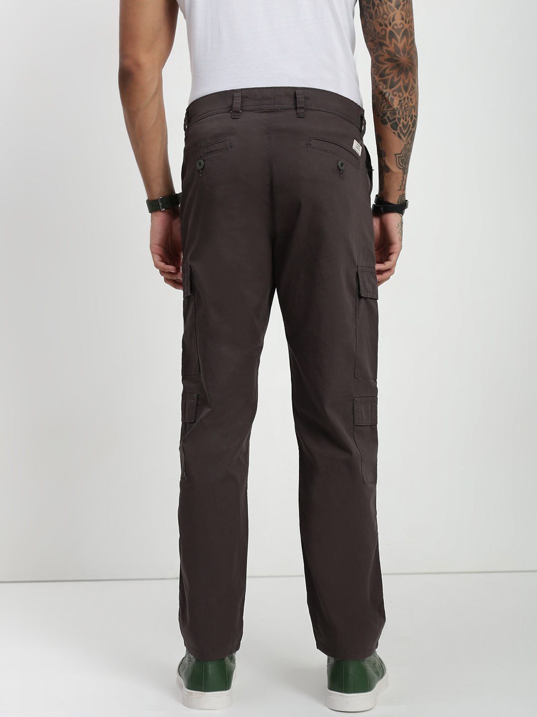 Dark Gray 9 Pocket Regular Fit Cargo Paint