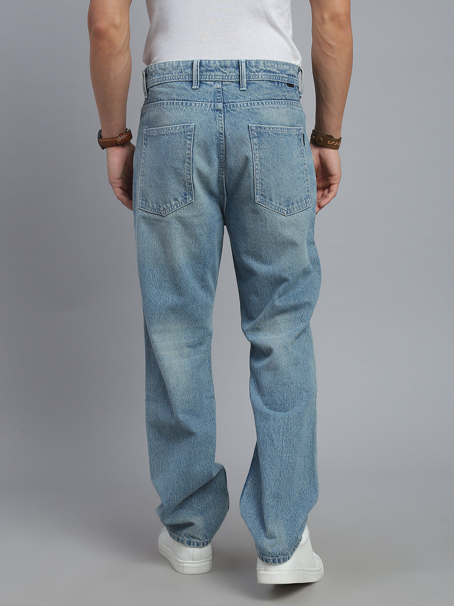 Light Blue Vintage Straight Fit Jeans