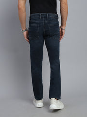Dark Blue Vintage Regular Straight Fit Stretchable Jeans
