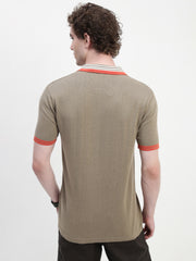 Khakhi Polo Cotton T-Shirt
