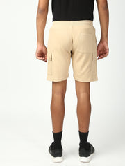 Beige Relax Fit Shorts
