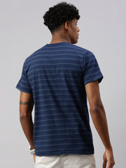 Stripe Half Slim Fit T-Shirt