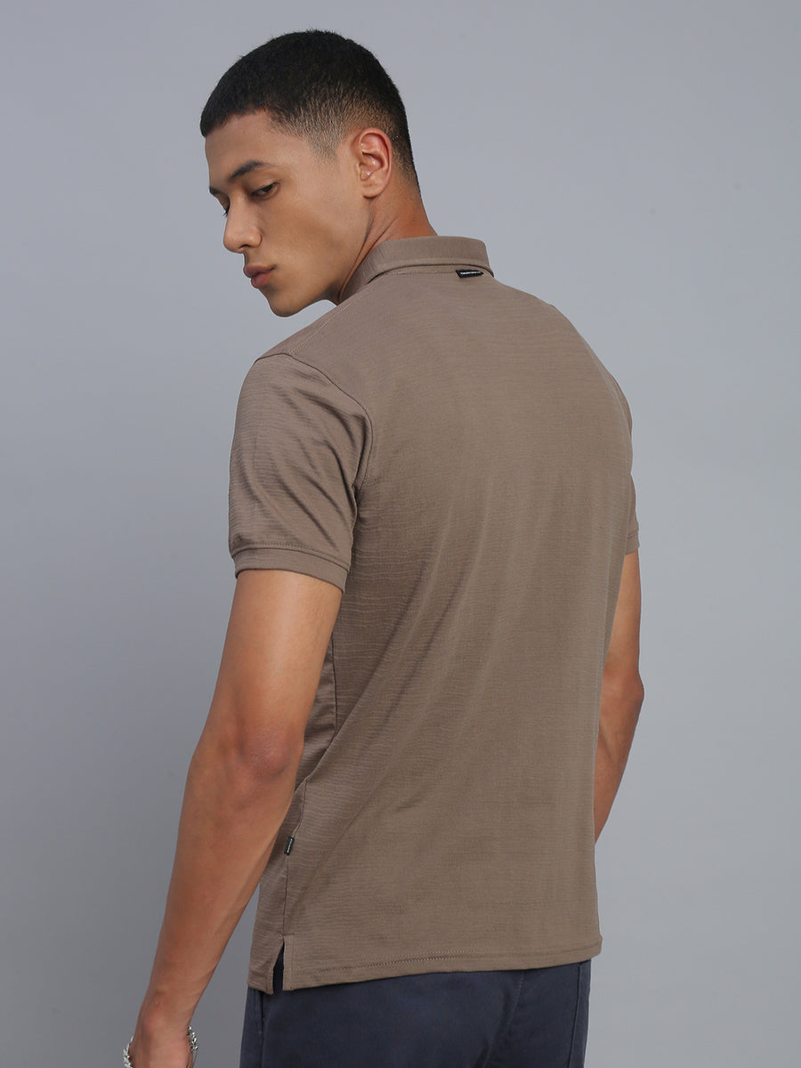 Camel Polo Cotton T-Shirt