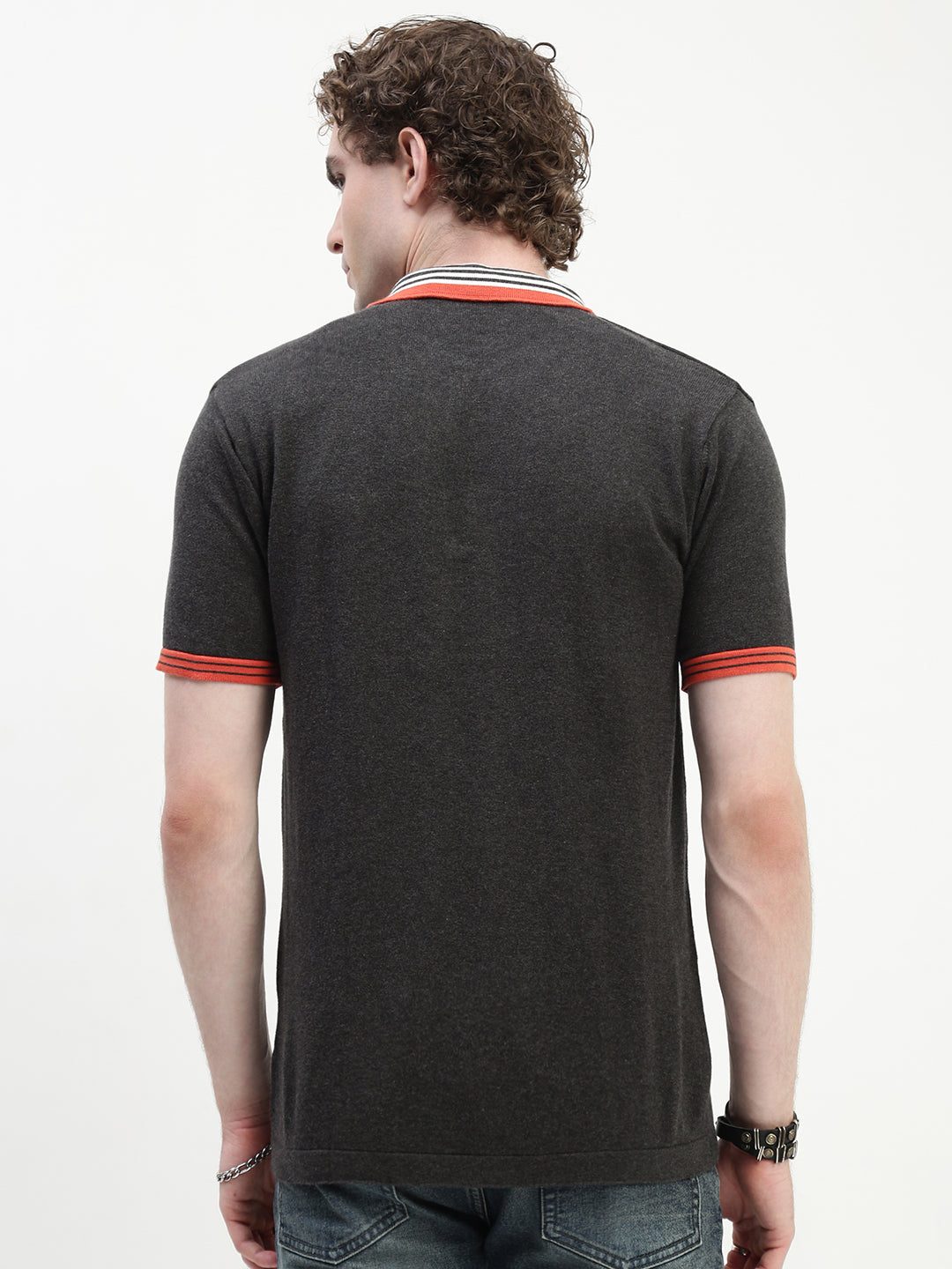 Antra Melange Polo Cotton T-Shirt