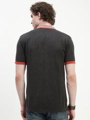 Antra Melange Polo Cotton T-Shirt
