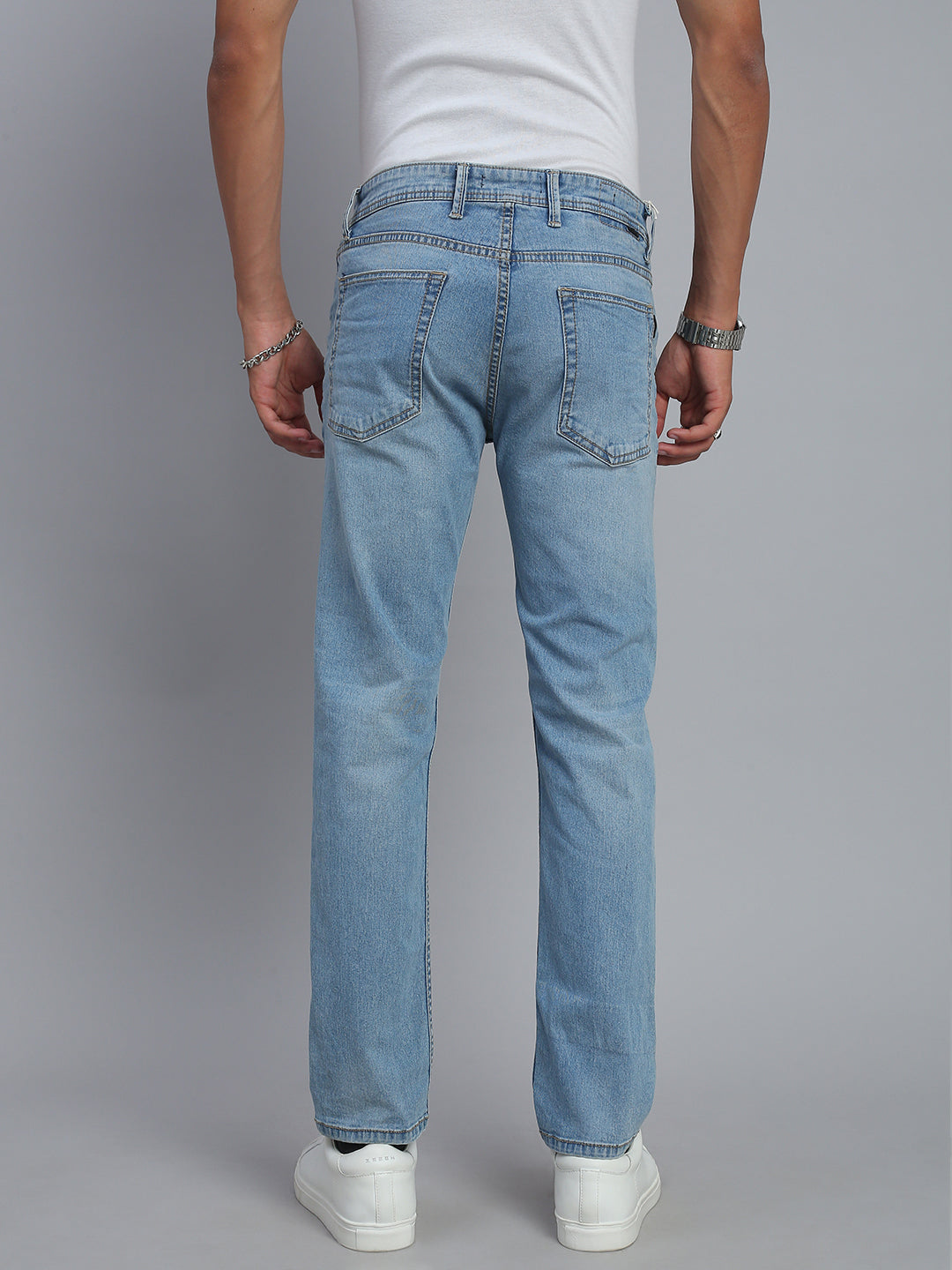 Ice Blue Comfort Slim Fit Stretchable Jeans