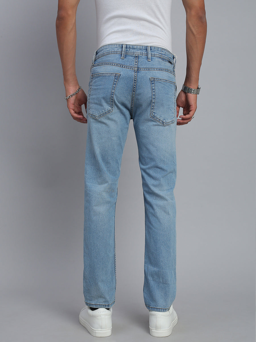 Ice Blue Comfort Slim Fit Stretchable Jeans