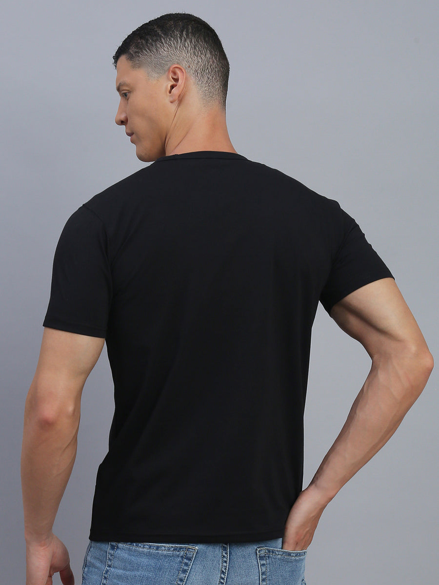 Charcoal Black Polo Cotton T-Shirt