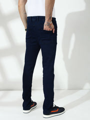 Navy Blue Raw Wash Skinny Fit Jeans
