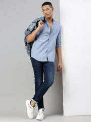 Blue Mild Vintage Slim Fit Stretchable Jeans